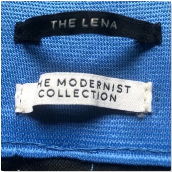 Lane Bryant Lena Modernist Blue Floral Ankle Pant Stretch Cotton Blend Sz 14 NWT - Picture 11 of 16